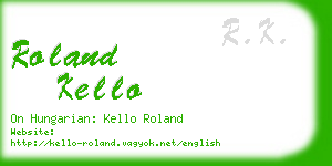 roland kello business card